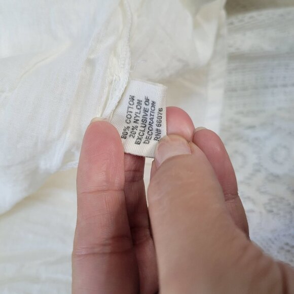 Boho Me Embroidered Crochet High Low Long Sleeve Dress - Size Small - Picture 9 of 12